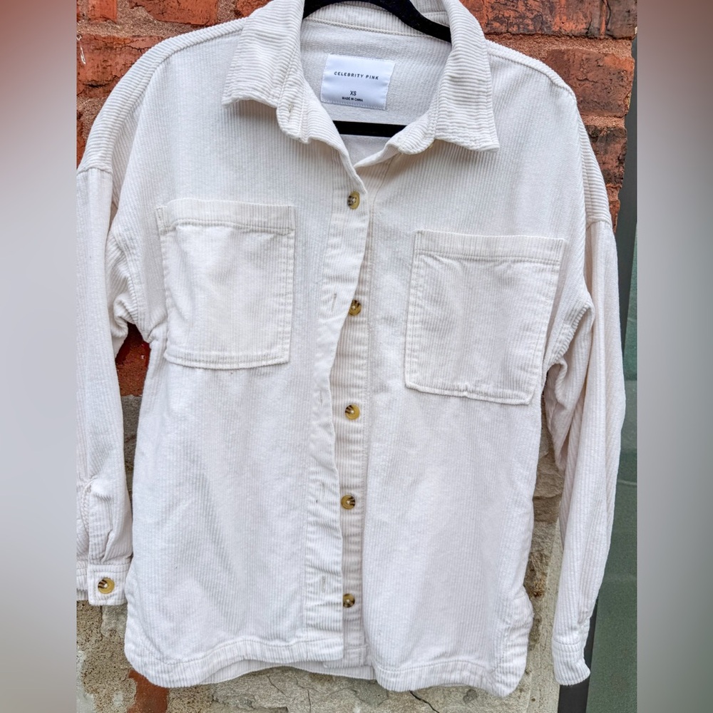 Celebrity Pink White Cord Top Size XS Small